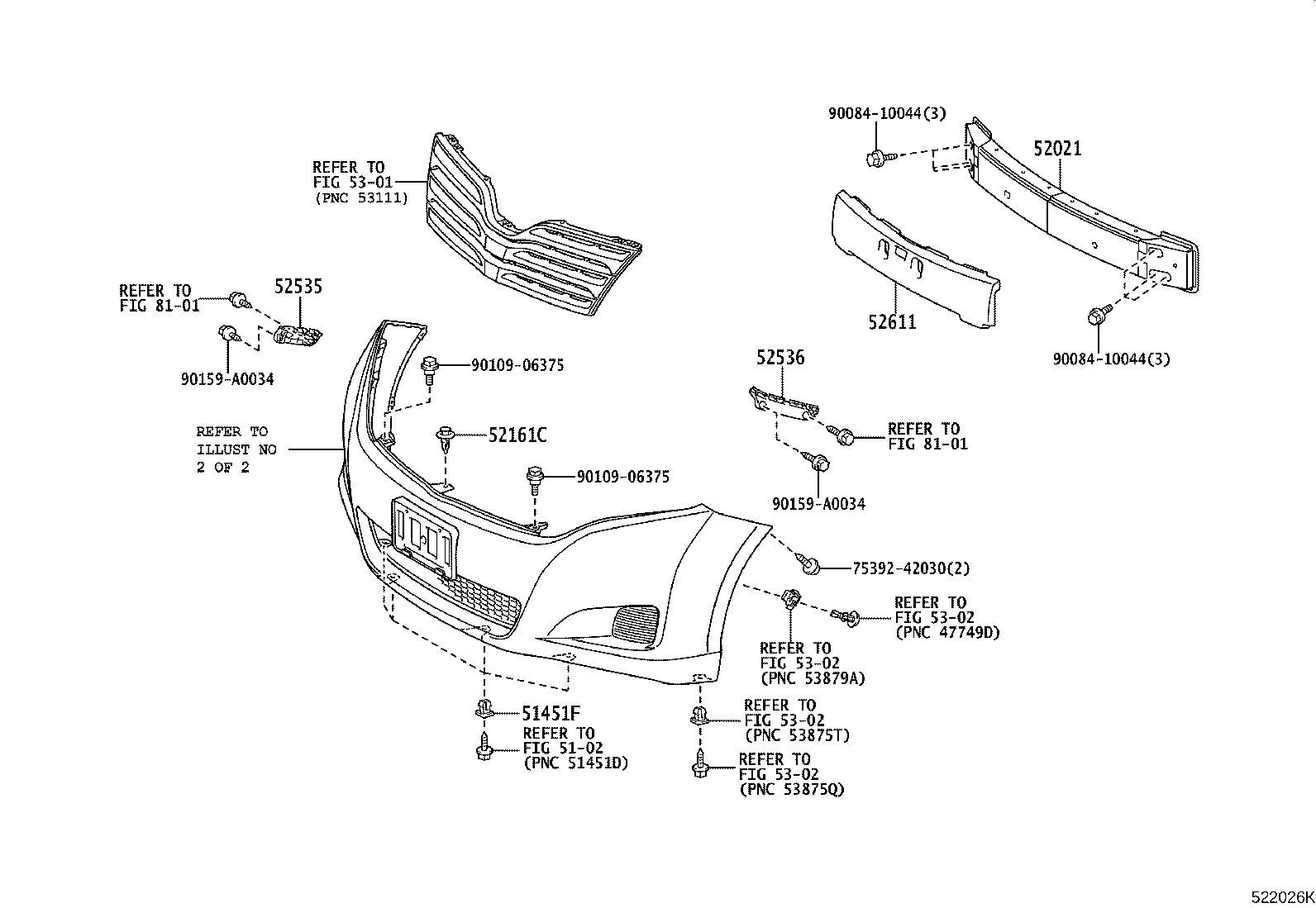 Toyota 52611-0T010 ABSORBER, FRONT BUMPER ENERGY