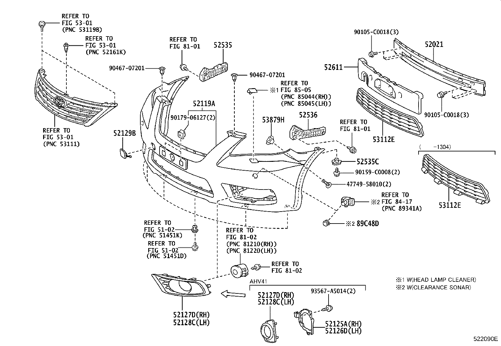 52030-06130 COVER, FRONT BUMPER HOLE, RH product image