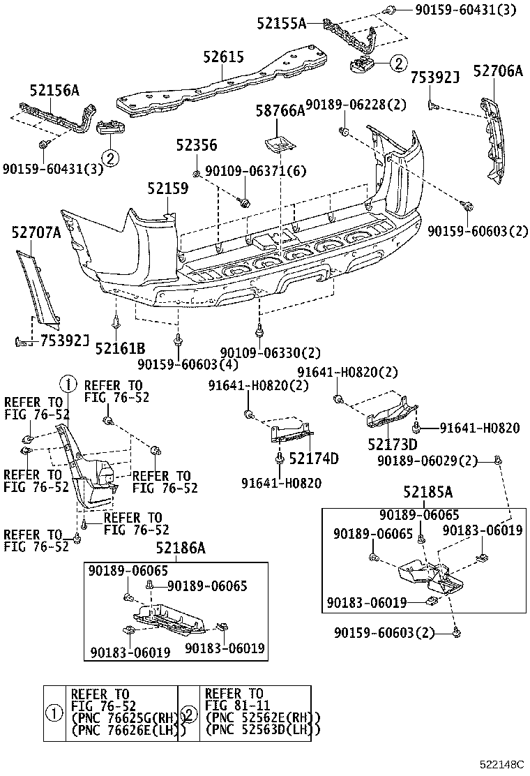 52151-35900 EXTENSION, REAR BUMPER product image