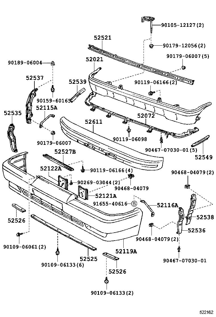 52021-14170 REINFORCEMENT SUB-ASSY, FRONT BUMPER product image