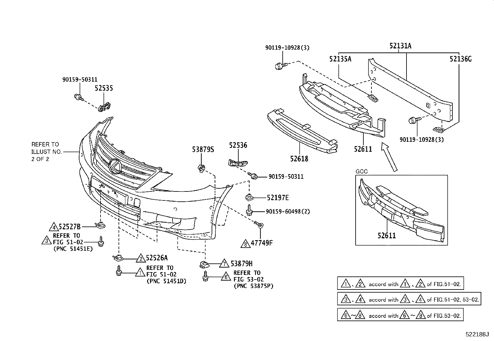 52114-50210 BRACKET, FRONT BUMPER EXTENSION MOUNTING product image