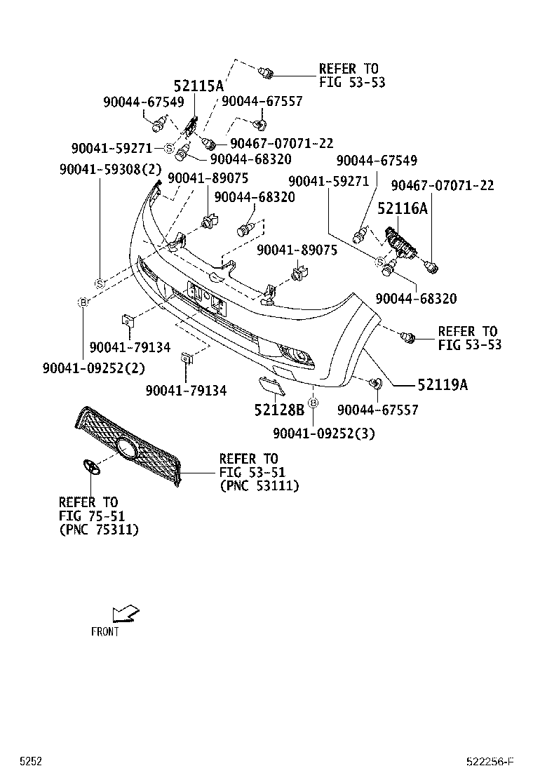52128-B4020-G0 COVER, FRONT BUMPER HOLE, LH product image