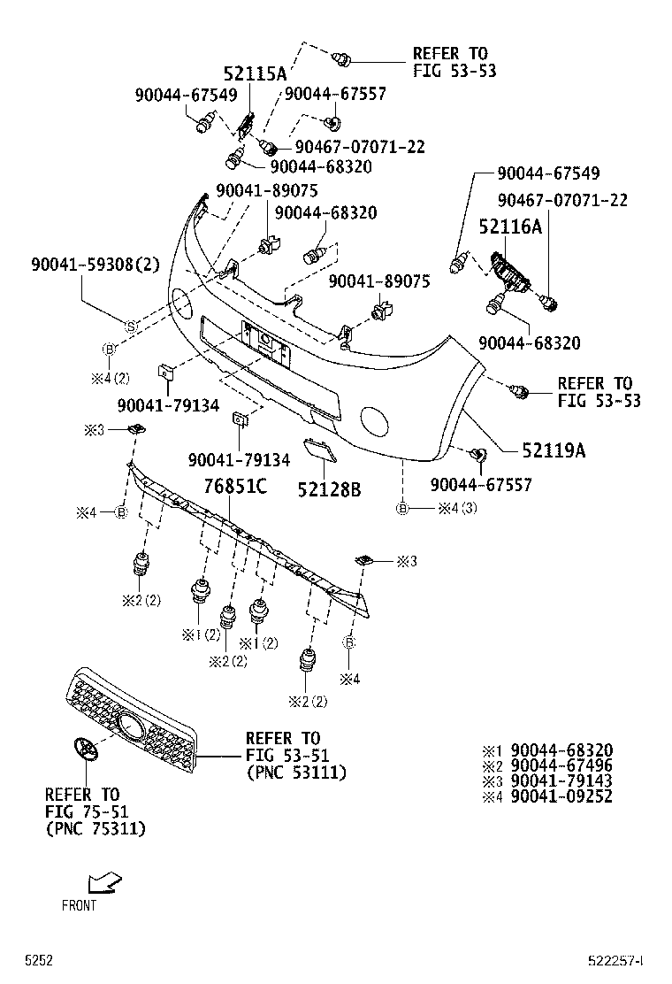 52128-B4020-G0 COVER, FRONT BUMPER HOLE, LH product image
