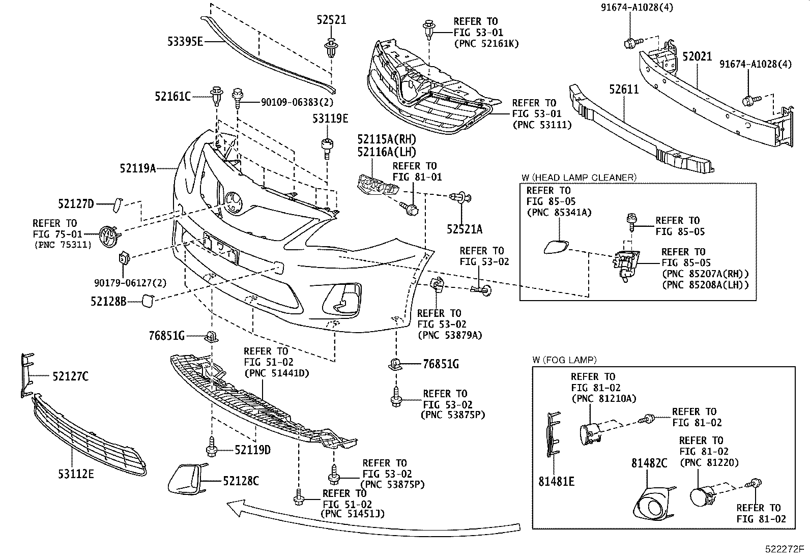 52127-02909 COVER, FRONT BUMPER HOLE, RH product image
