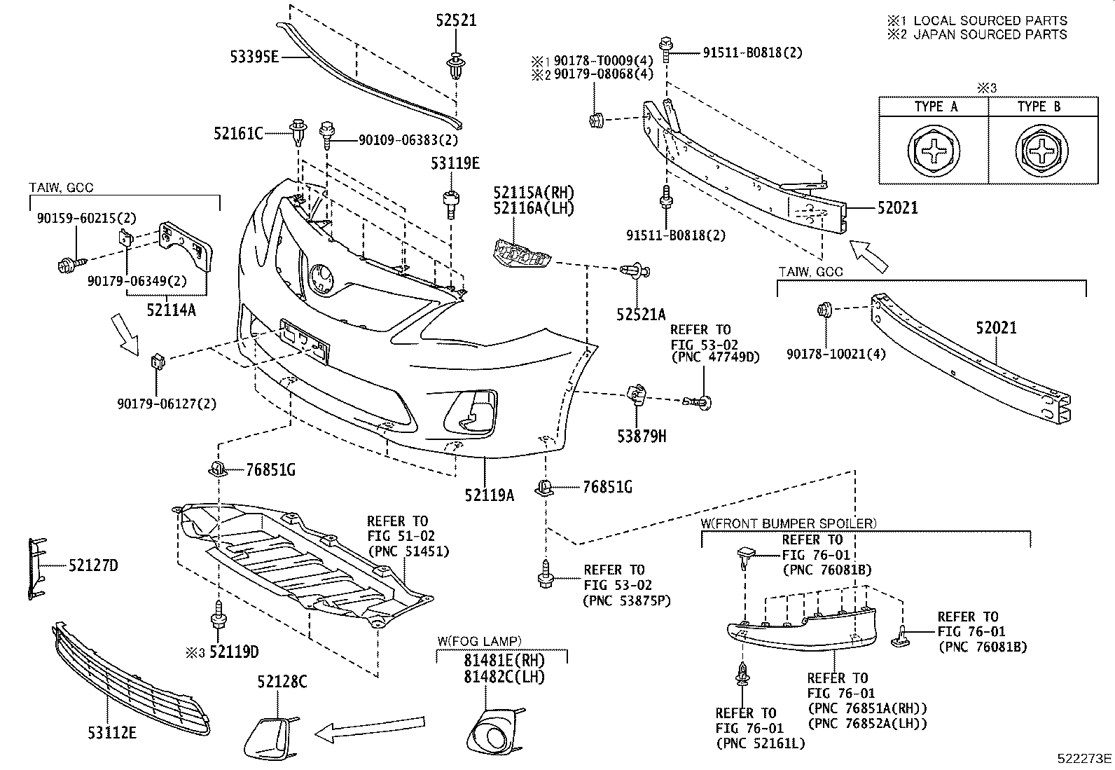 52021-02190 REINFORCEMENT SUB-ASSY, FRONT BUMPER product image