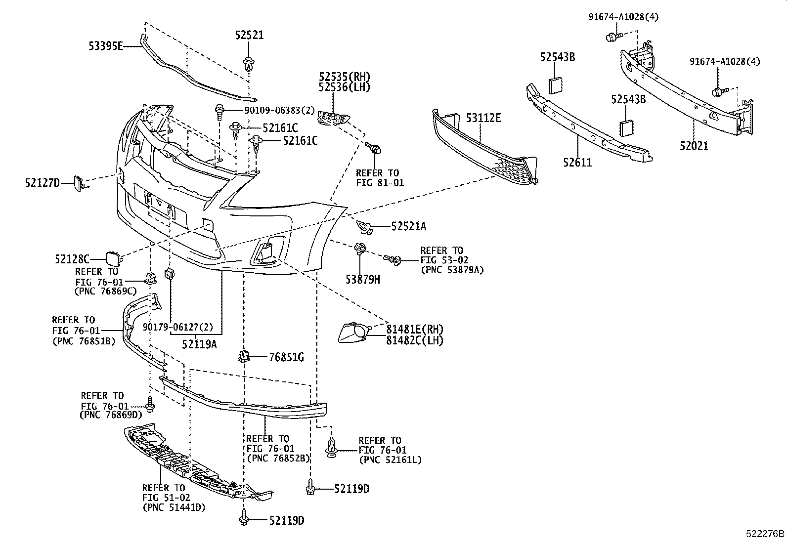 52127-02908 COVER, FRONT BUMPER HOLE, RH product image