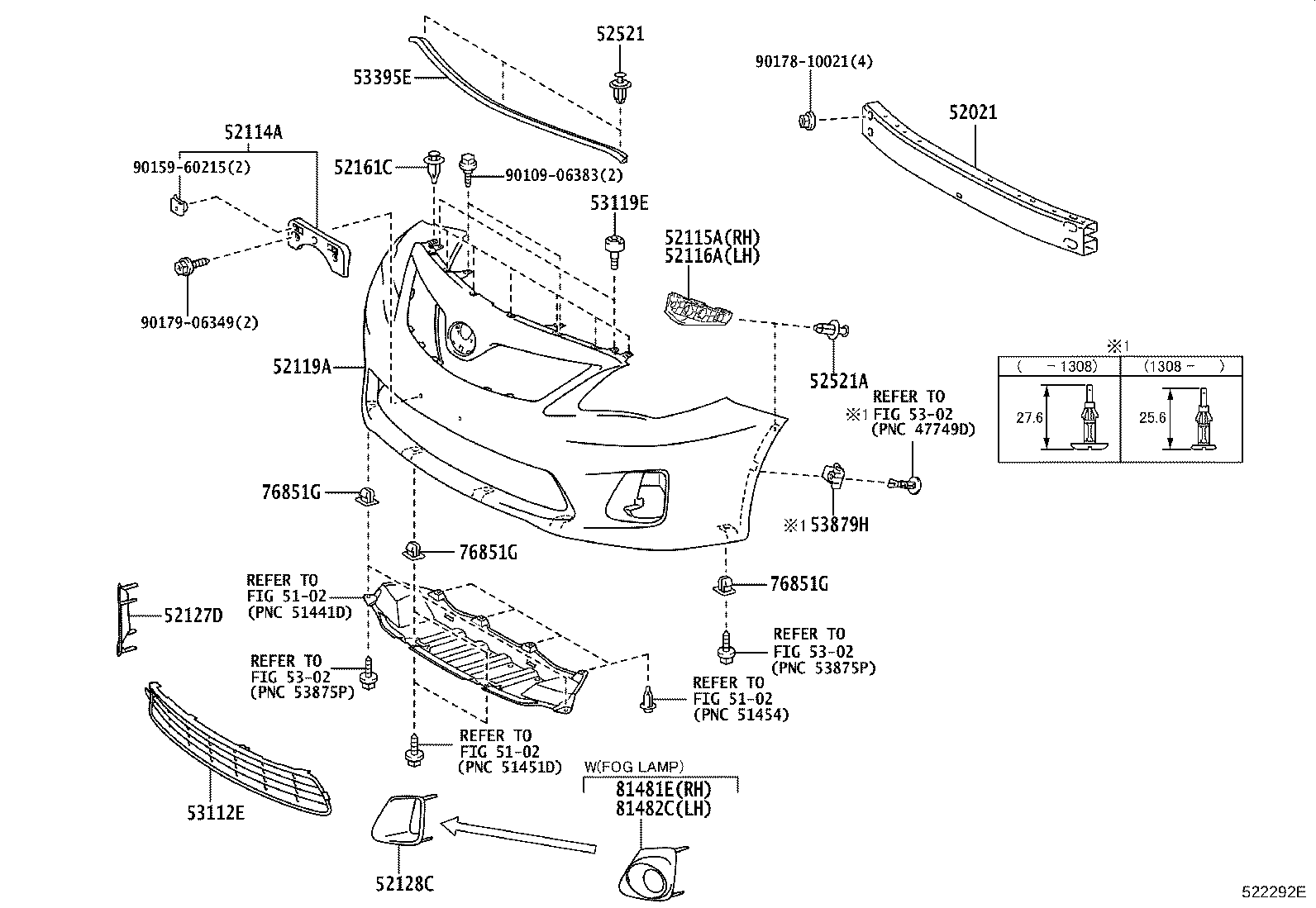 52127-13100 COVER, FRONT BUMPER HOLE, RH product image