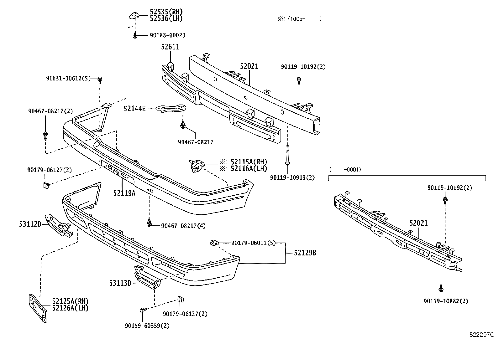 52145-43010 BRACKET, FRONT BUMPER SIDE MOUNTING, RH product image