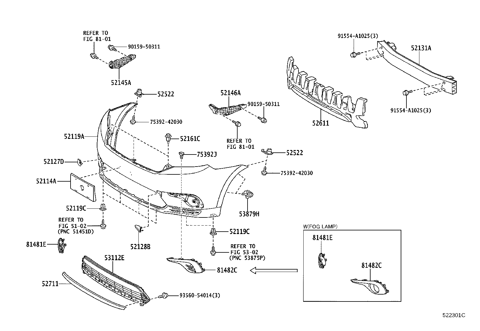 52127-48906 COVER, FRONT BUMPER HOLE, RH product image