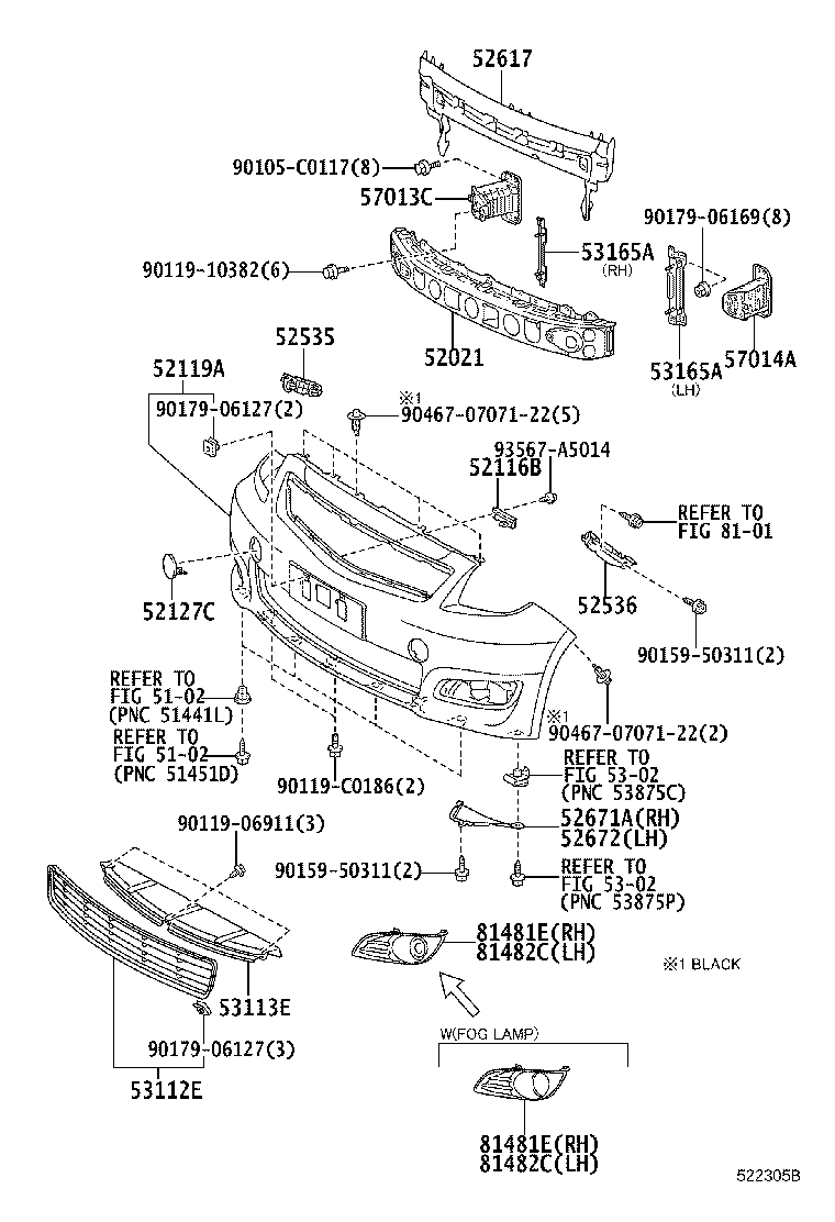 52021-0D100 REINFORCEMENT SUB-ASSY, FRONT BUMPER product image