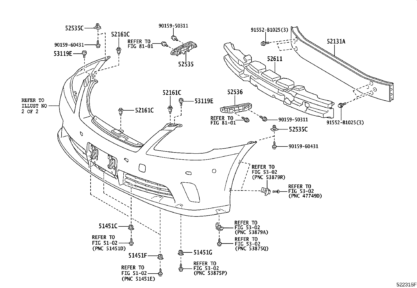 52129-30904 COVER, FRONT BUMPER, LOWER product image