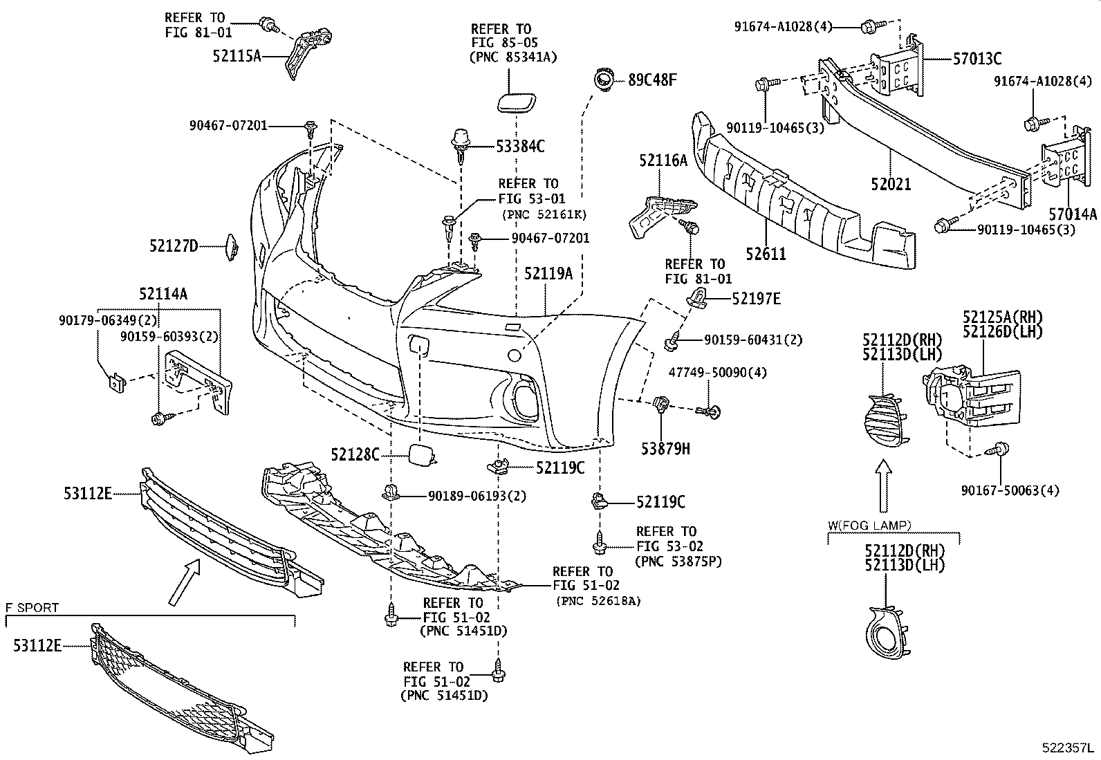 Toyota 52611-76040 ABSORBER, FRONT BUMPER ENERGY