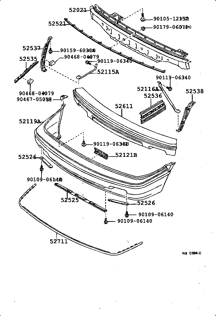 52611-02020 ABSORBER, FRONT BUMPER ENERGY product image