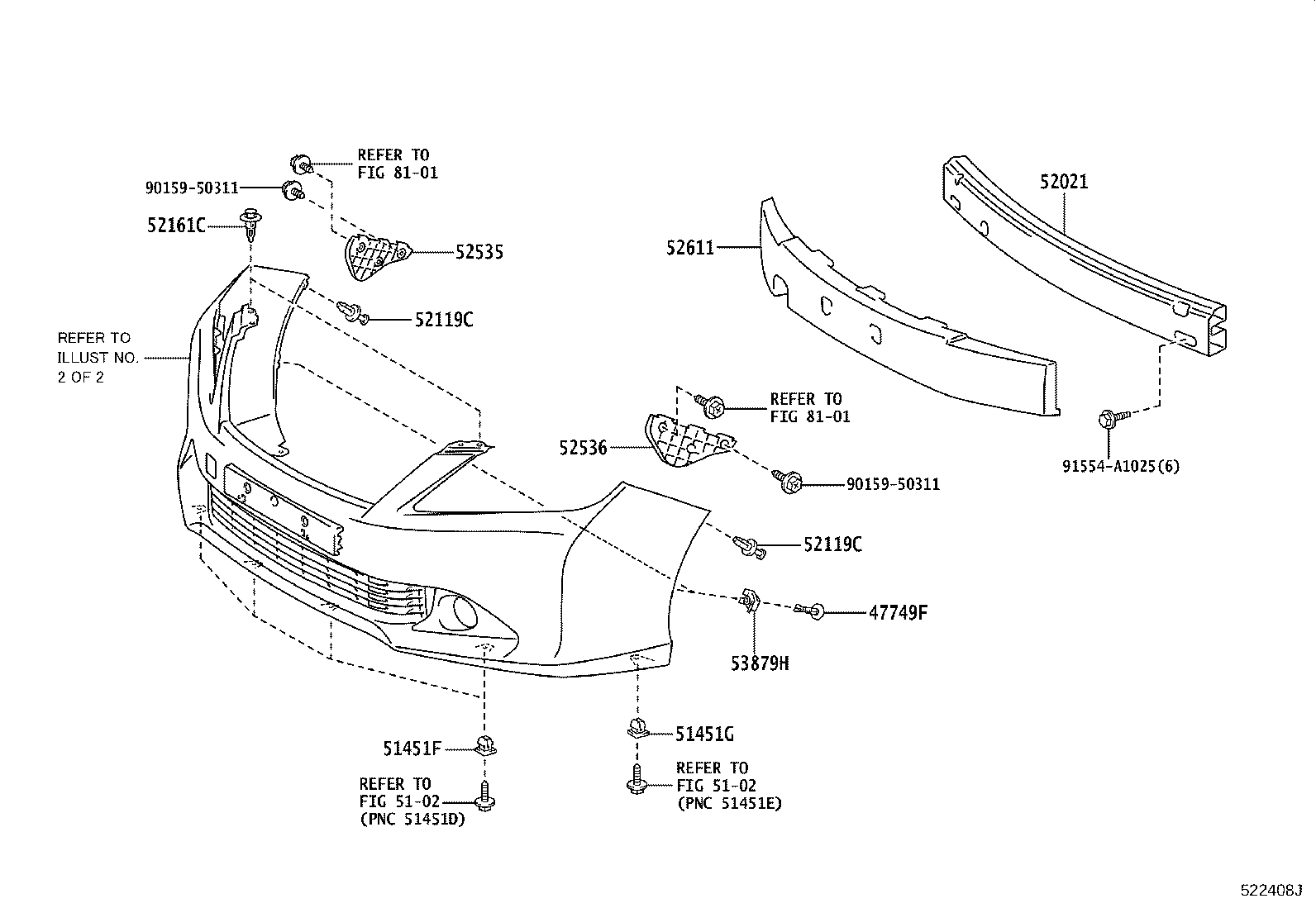 52127-33130 COVER, FRONT BUMPER HOLE, RH product image
