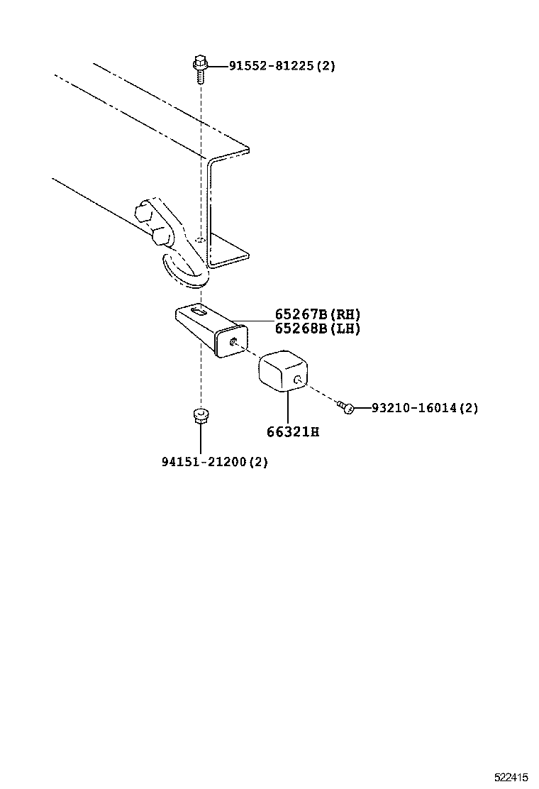 52105-37251 BAR, REAR BUMPER product image