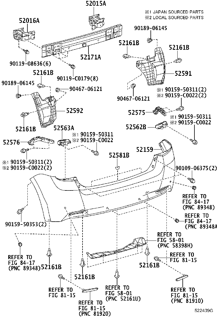 52581-0F010 PROTECTOR, REAR BUMPER product image