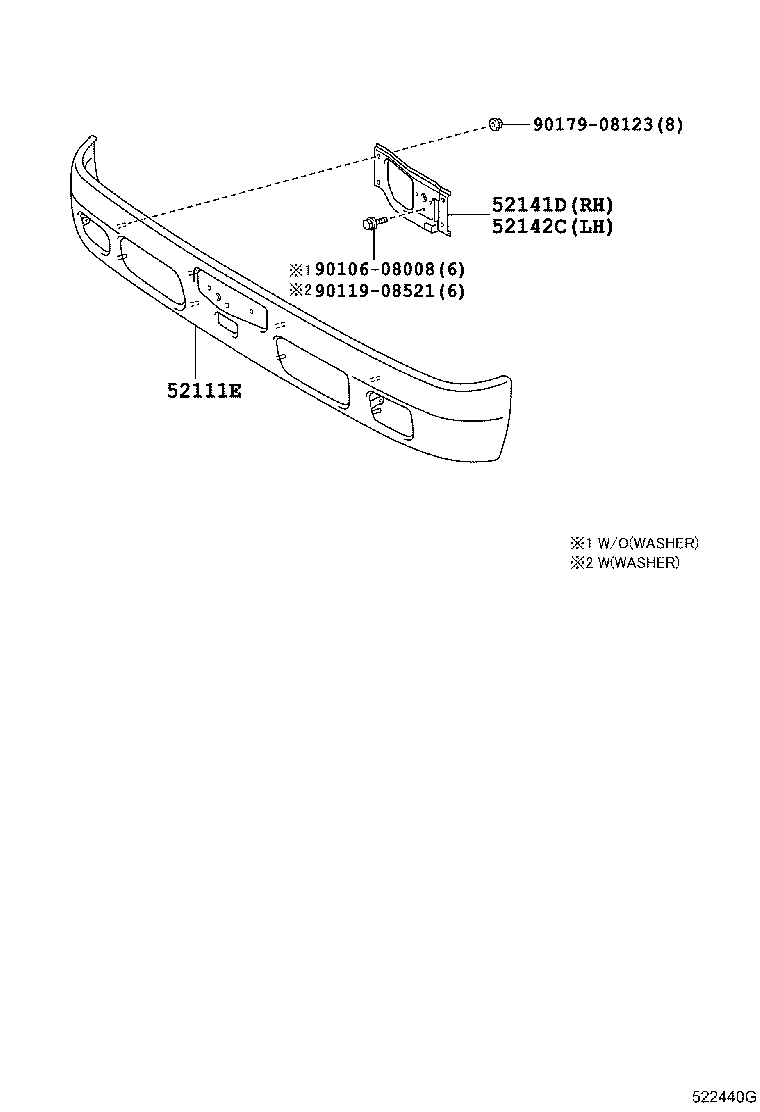 52011-37034 STAY, FRONT BUMPER, RH product image