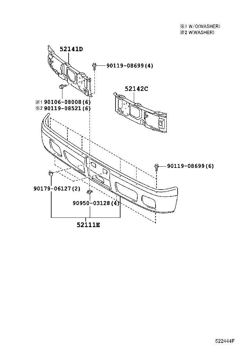 52011-37034 STAY, FRONT BUMPER, RH product image