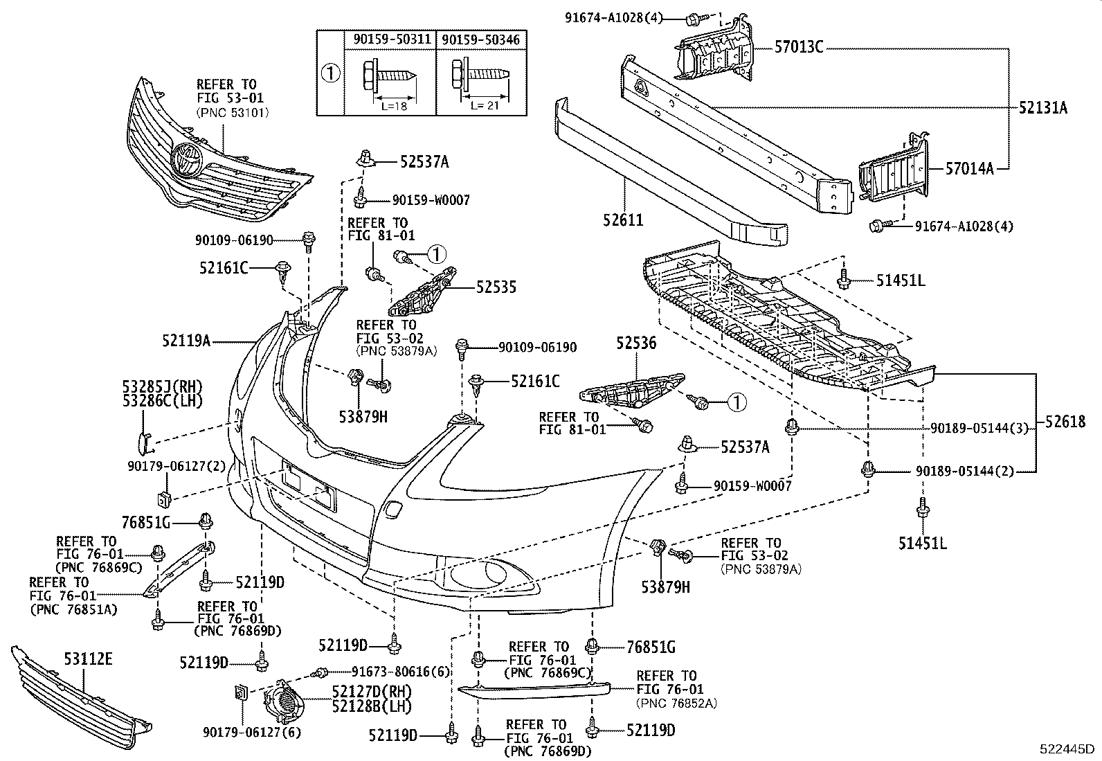 53285-05030-C0 COVER, FRONT BUMPER ARM HOLE, RH product image