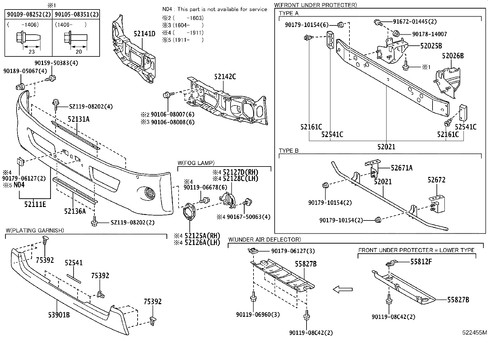 52025-37010 EXTENSION SUB-ASSY, FRONT BUMPER, NO.2 RH product image