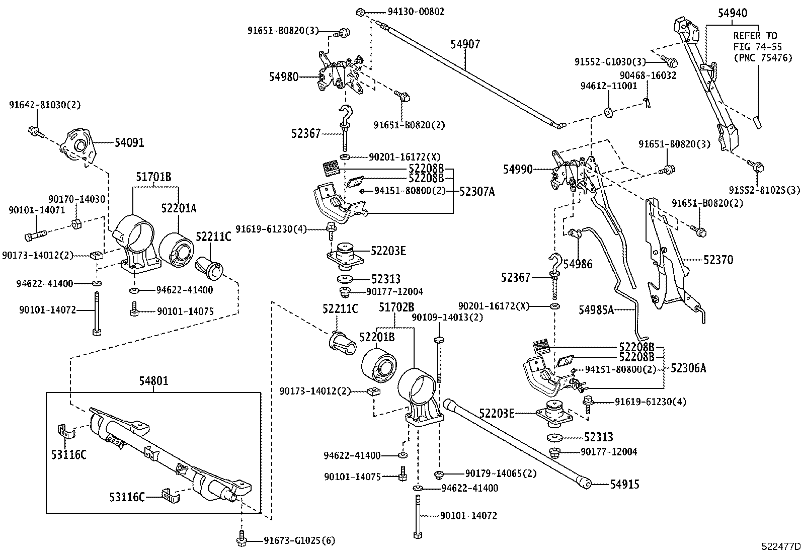 52211-37030 SPACER(FOR BODY MOUNTING NO.1 CUSHION) product image