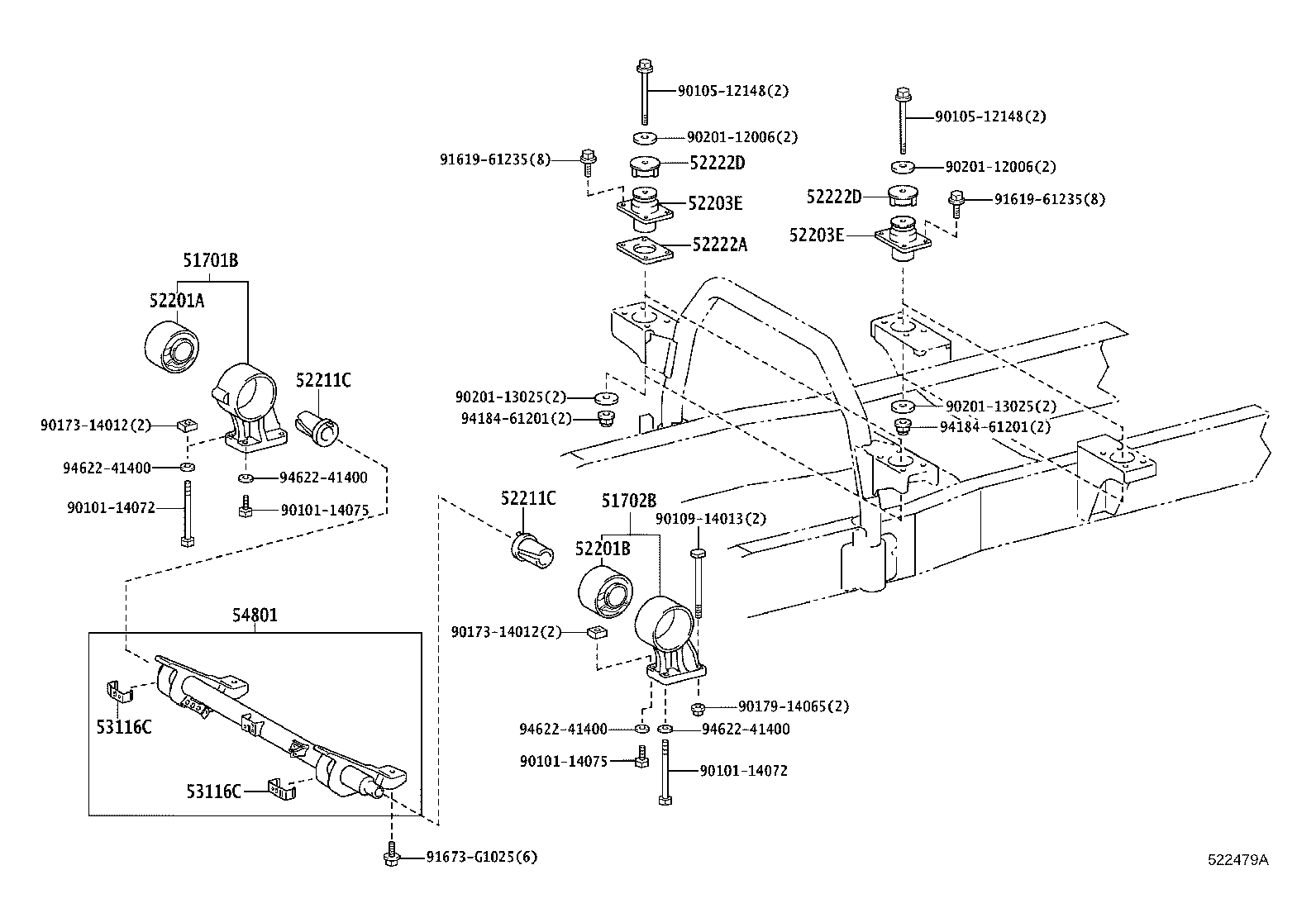 52211-37030 SPACER(FOR BODY MOUNTING NO.1 CUSHION) product image