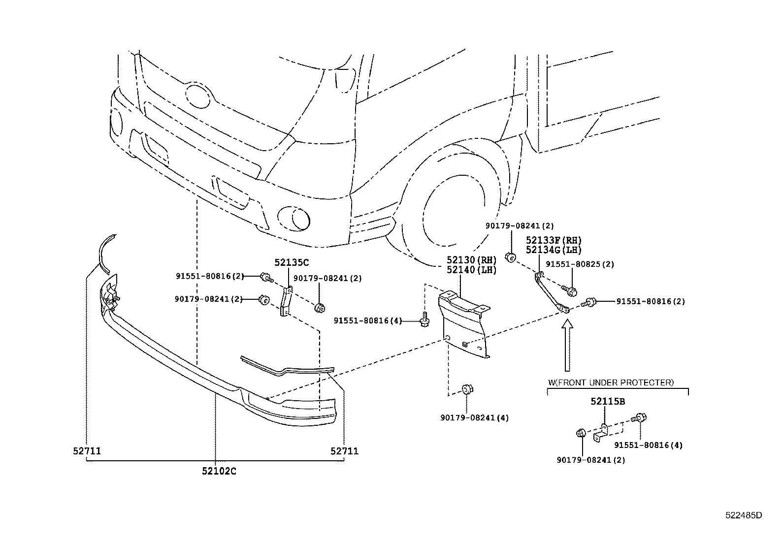 52025-37010 EXTENSION SUB-ASSY, FRONT BUMPER, NO.2 RH product image