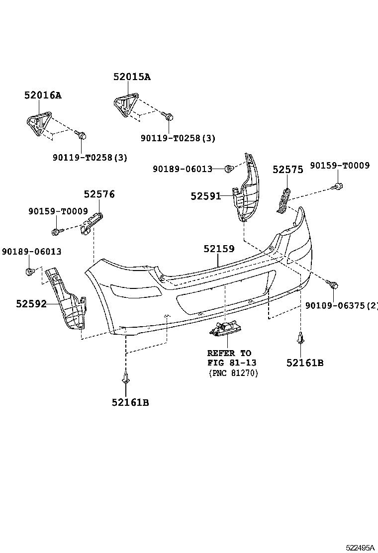 52023-0D020 REINFORCEMENT, REAR BUMPER, NO.1 product image