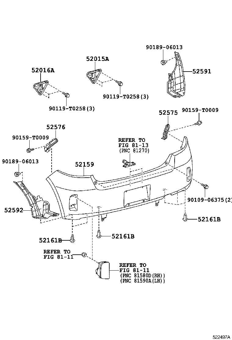 52023-0D020 REINFORCEMENT, REAR BUMPER, NO.1 product image