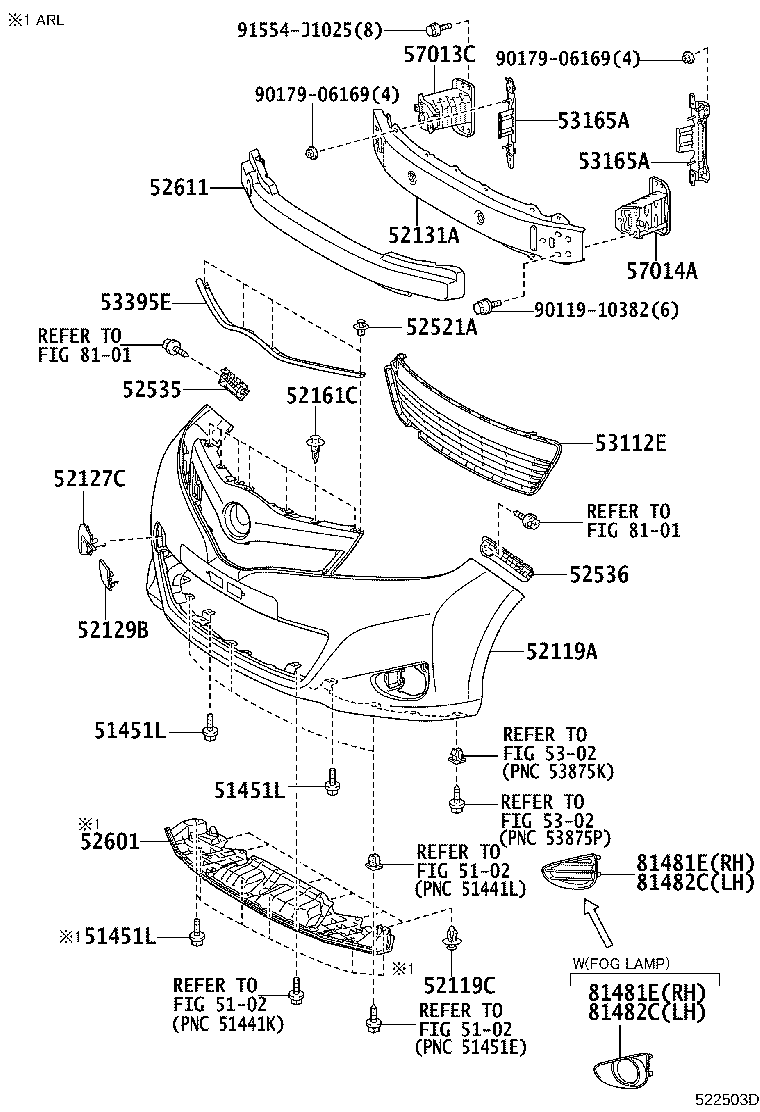 53395-52090 SEAL, HOOD TO FRONT END PANEL product image