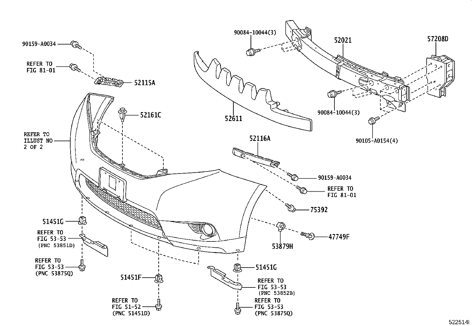 52040-08010 COVER, FRONT BUMPER HOLE, LH product image