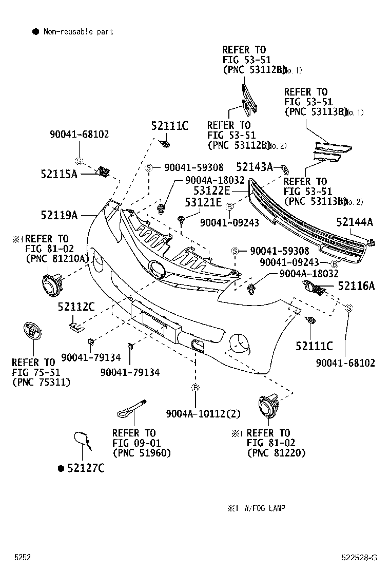 Toyota 55394-60050 BOLT, ROUND HEAD SQUARE NECK(FOR FRONT BUMPER)