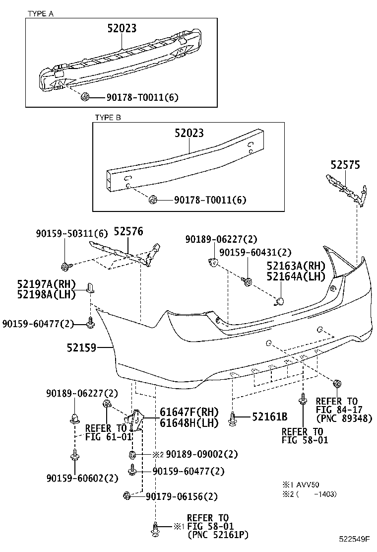 52576-06100 RETAINER, REAR BUMPER SIDE, LH product image