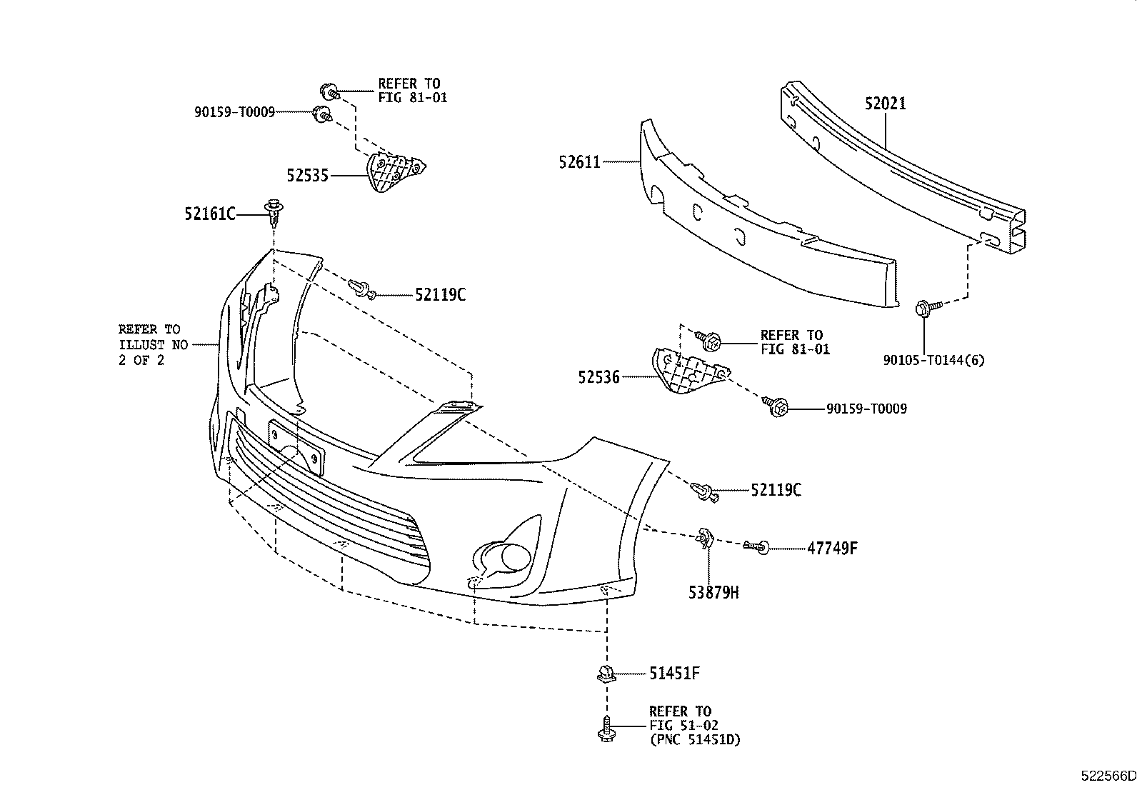 52021-06090 REINFORCEMENT SUB-ASSY, FRONT BUMPER product image
