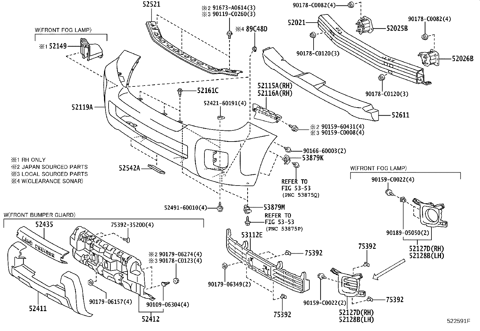 52049-60080 COVER SUB-ASSY, FRONT BUMPER WINCH product image