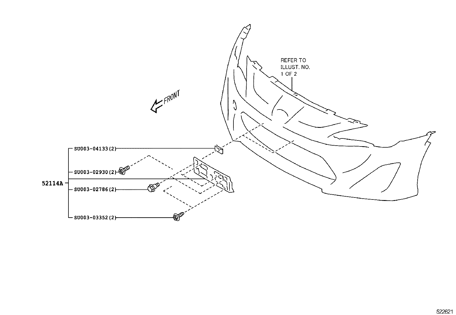 SU003-01541 BRACKET, FRONT BUMPER EXTENSION MOUNTING product image