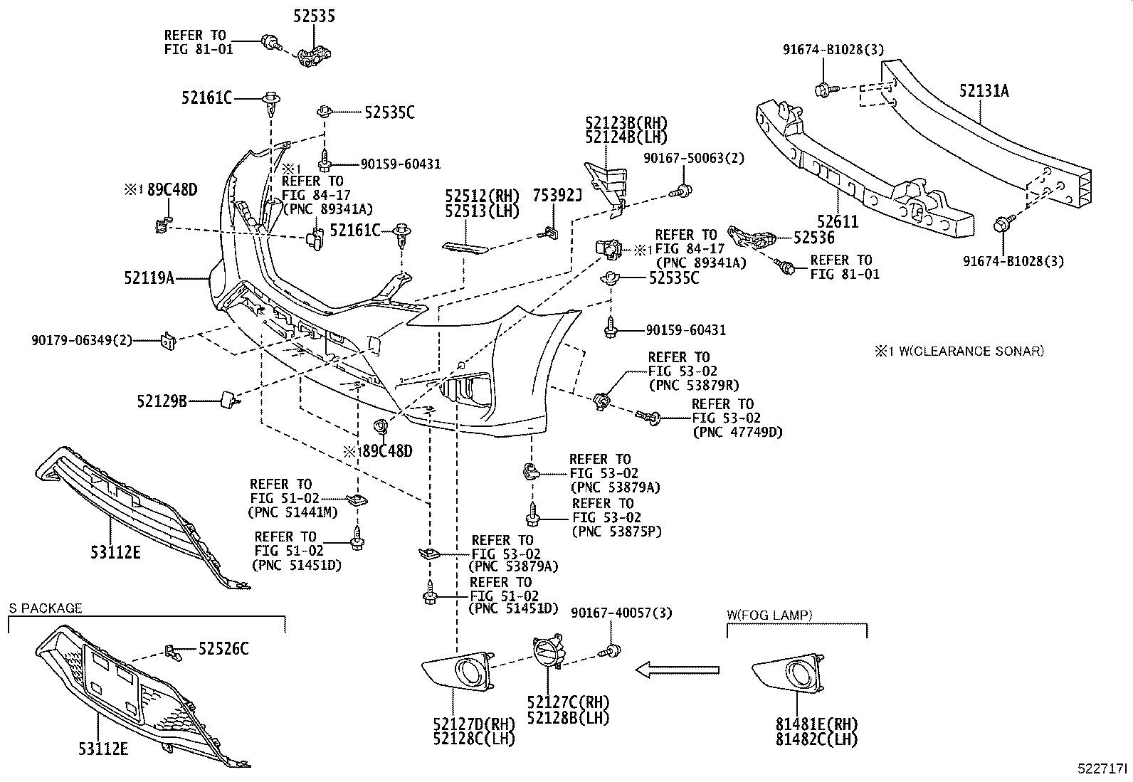 52128-22130 COVER, FRONT BUMPER HOLE, LH product image