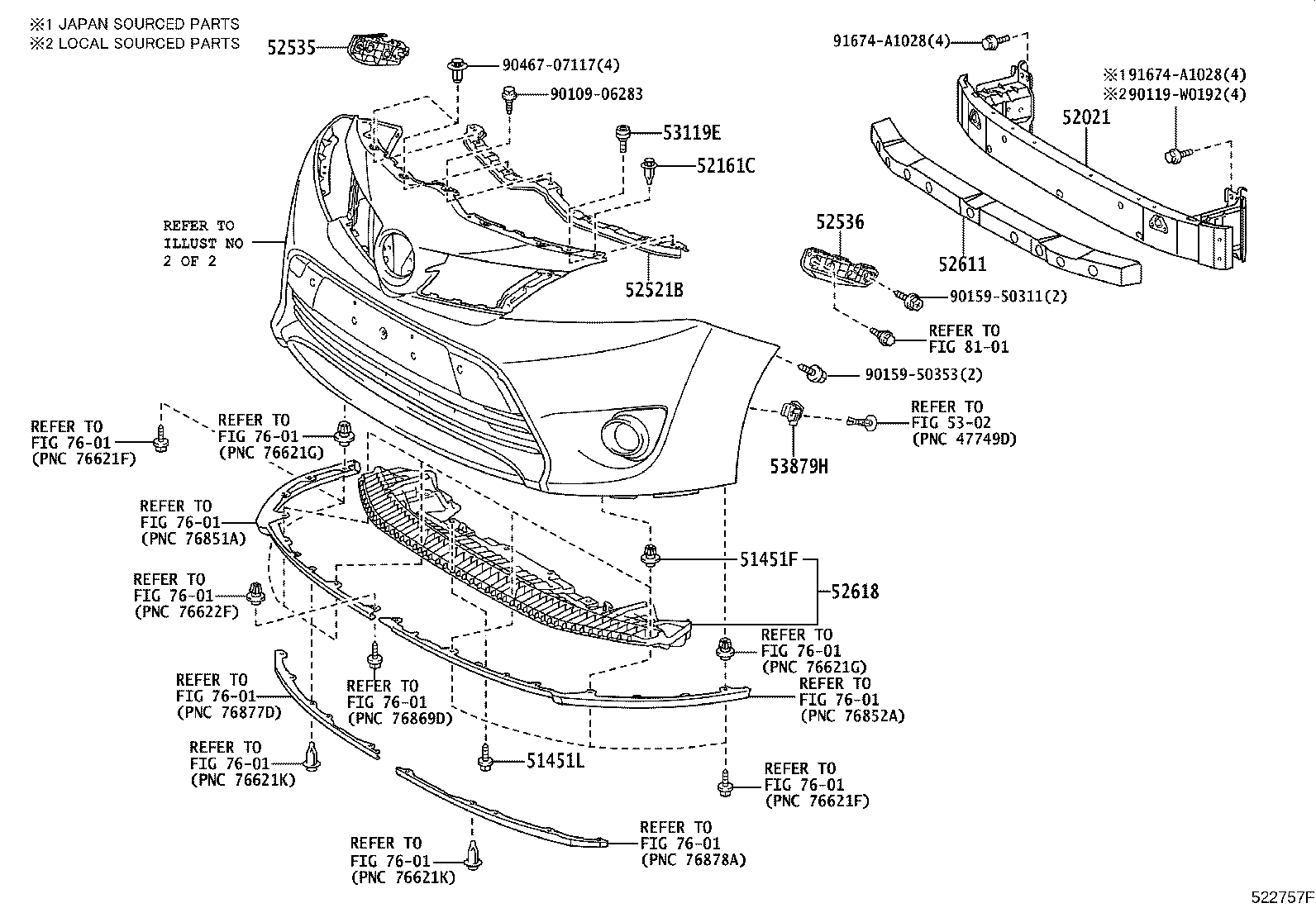 52127-0F900 COVER, FRONT BUMPER HOLE, RH product image