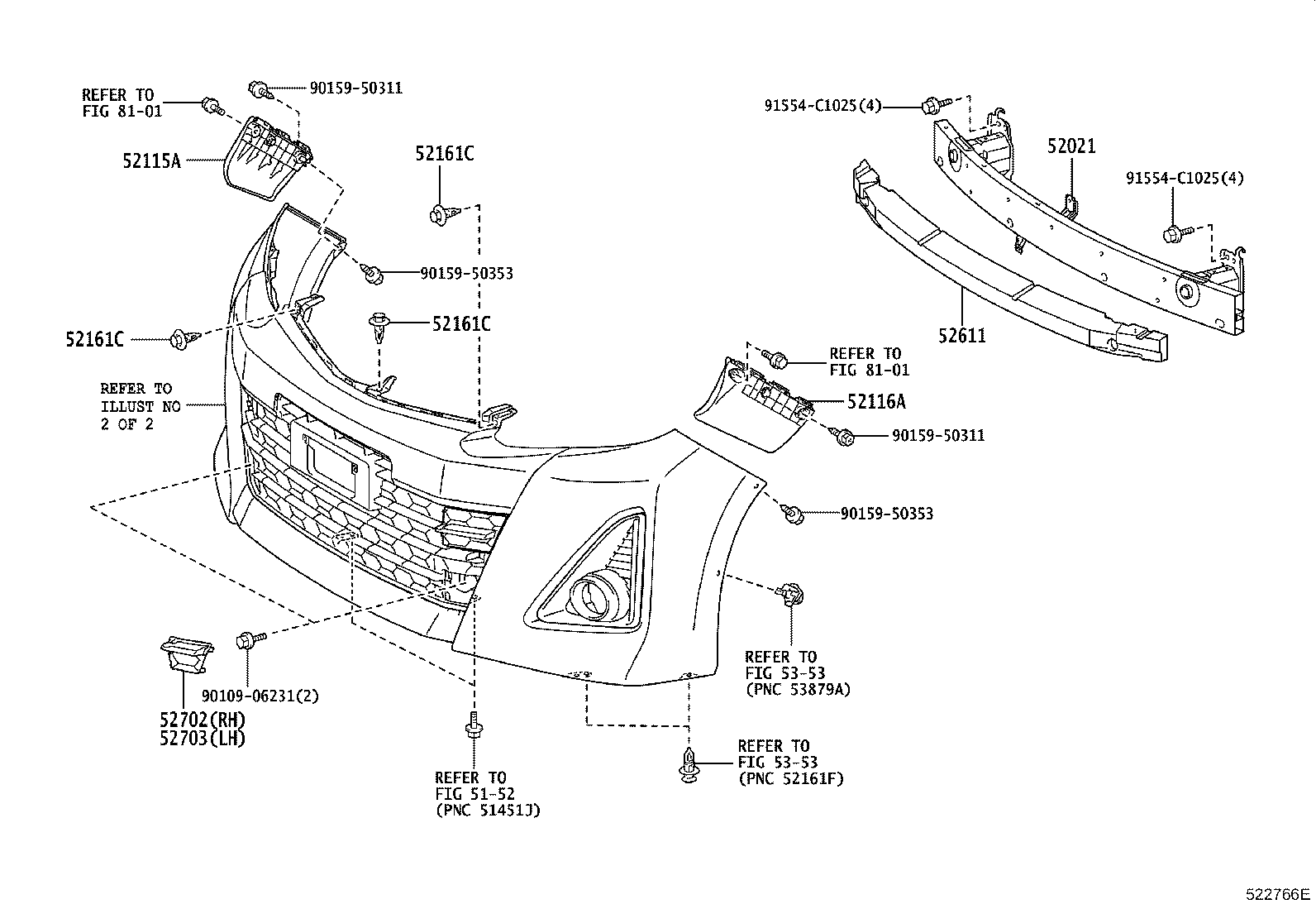 53113-58010 GRILLE, RADIATOR, LOWER LH product image