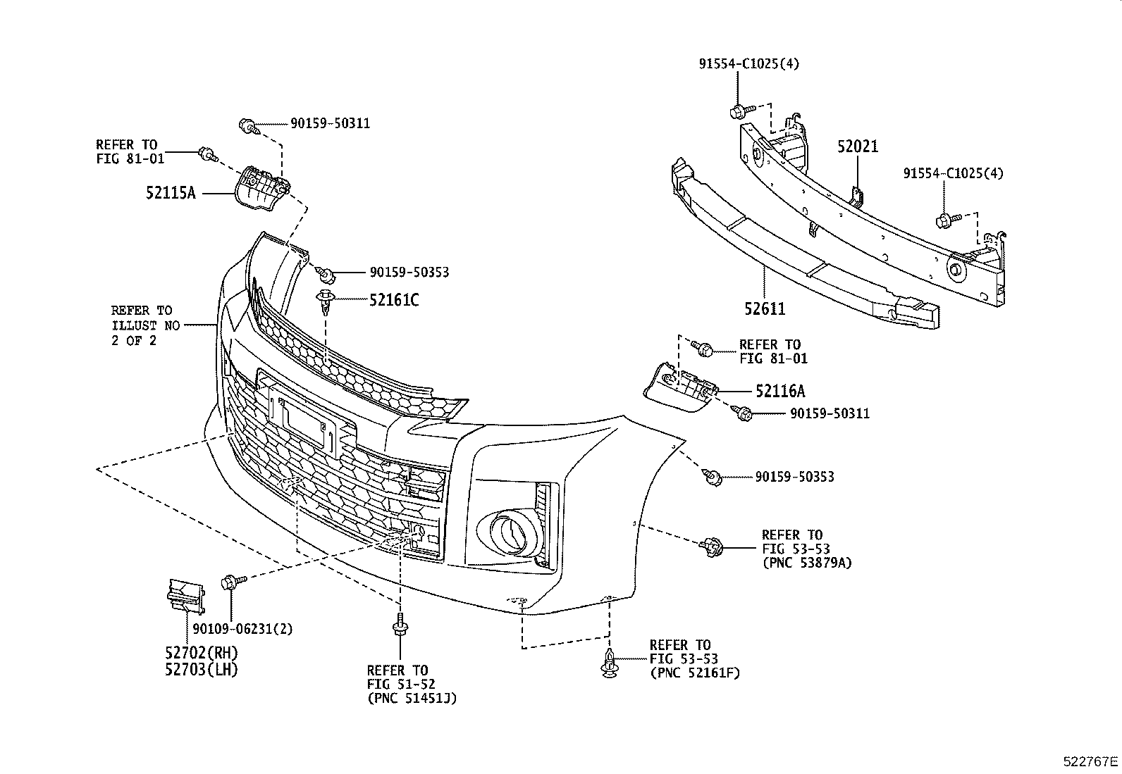 53113-58010 GRILLE, RADIATOR, LOWER LH product image