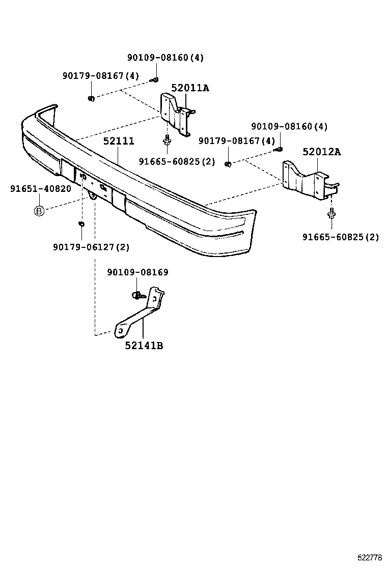 52021-95701 REINFORCEMENT SUB-ASSY, FRONT BUMPER product image