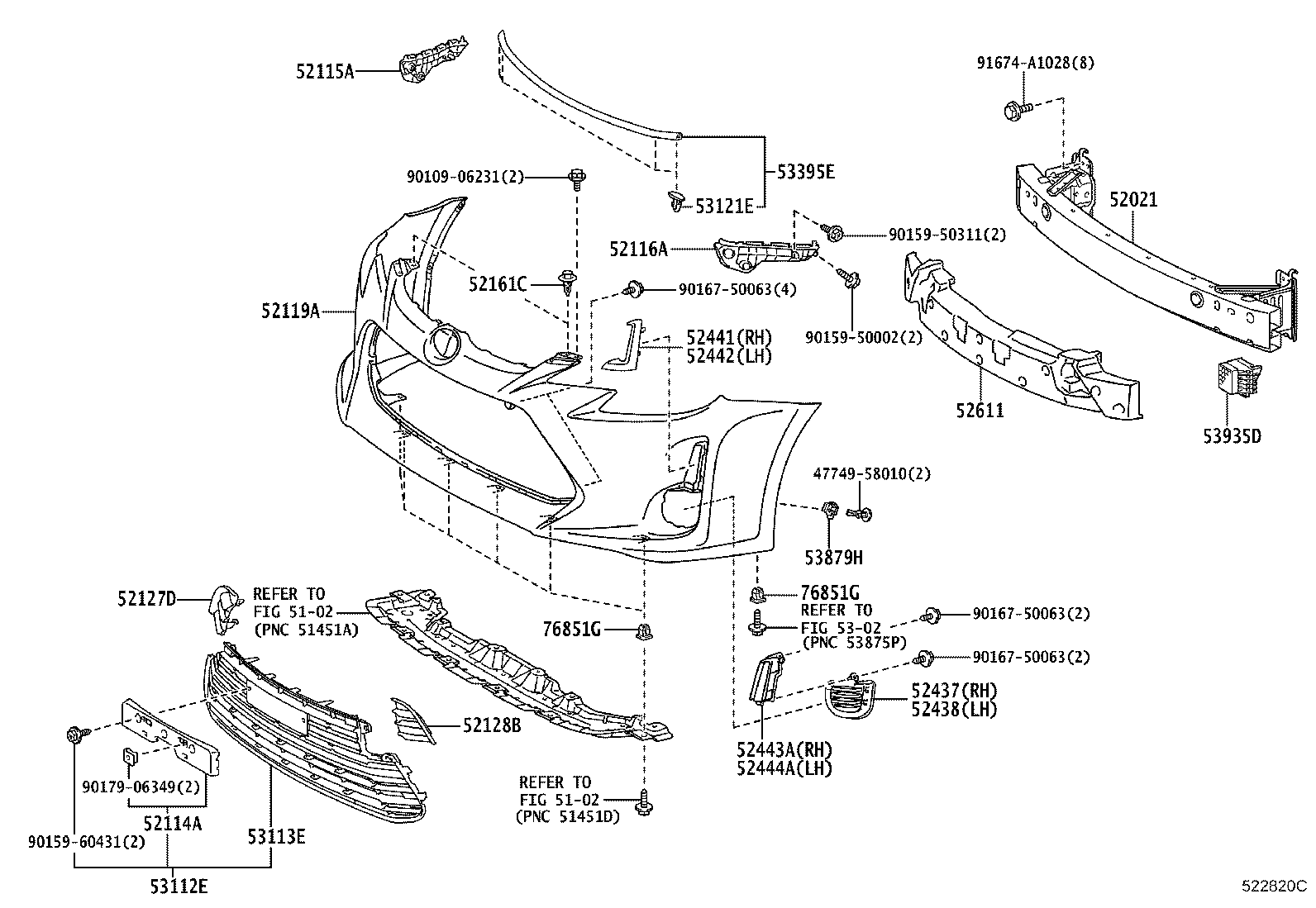 52115-21030 SUPPORT, FRONT BUMPER SIDE, RH product image