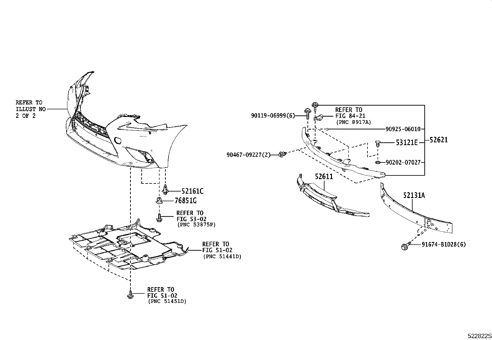 52131-53190 REINFORCEMENT, FRONT BUMPER product image