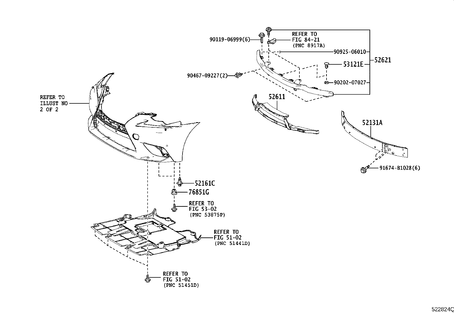52021-53020 REINFORCEMENT SUB-ASSY, FRONT BUMPER product image