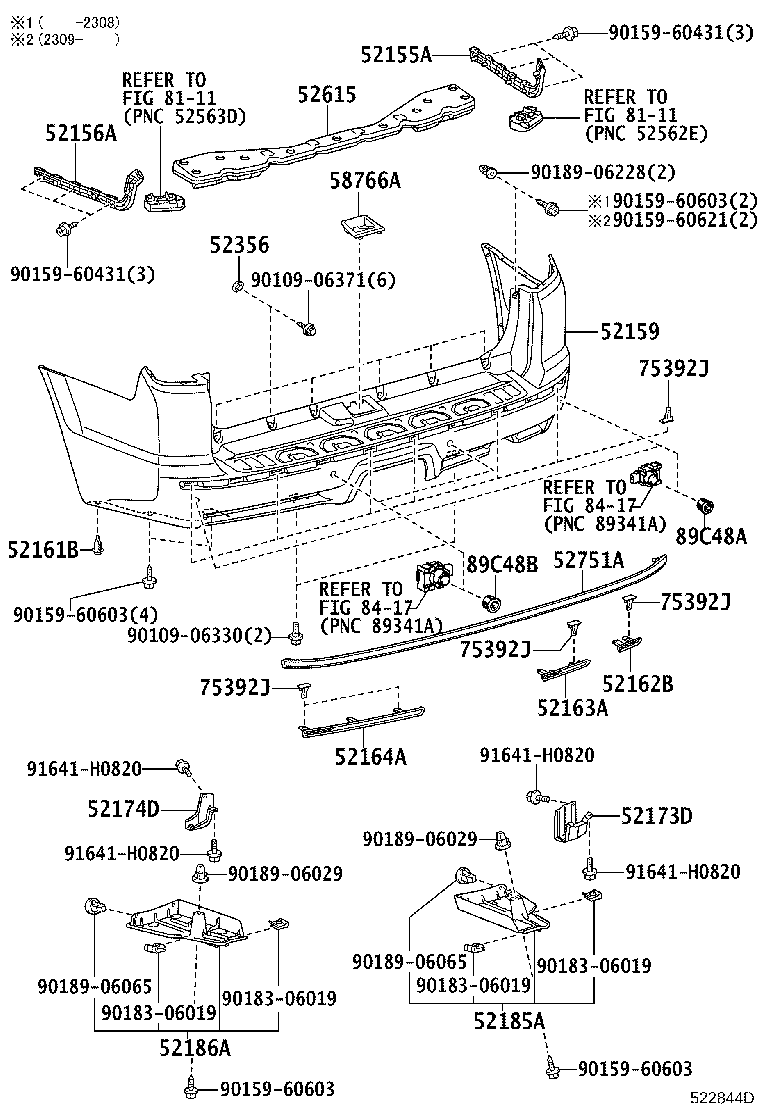 52151-35900 EXTENSION, REAR BUMPER product image