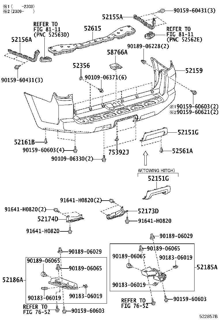 52151-35900 EXTENSION, REAR BUMPER product image