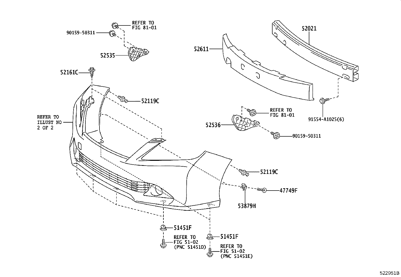52021-06090 REINFORCEMENT SUB-ASSY, FRONT BUMPER product image