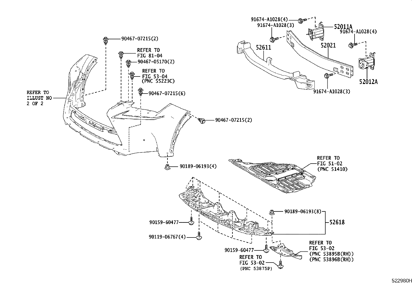 52127-78070 COVER, FRONT BUMPER HOLE, RH product image