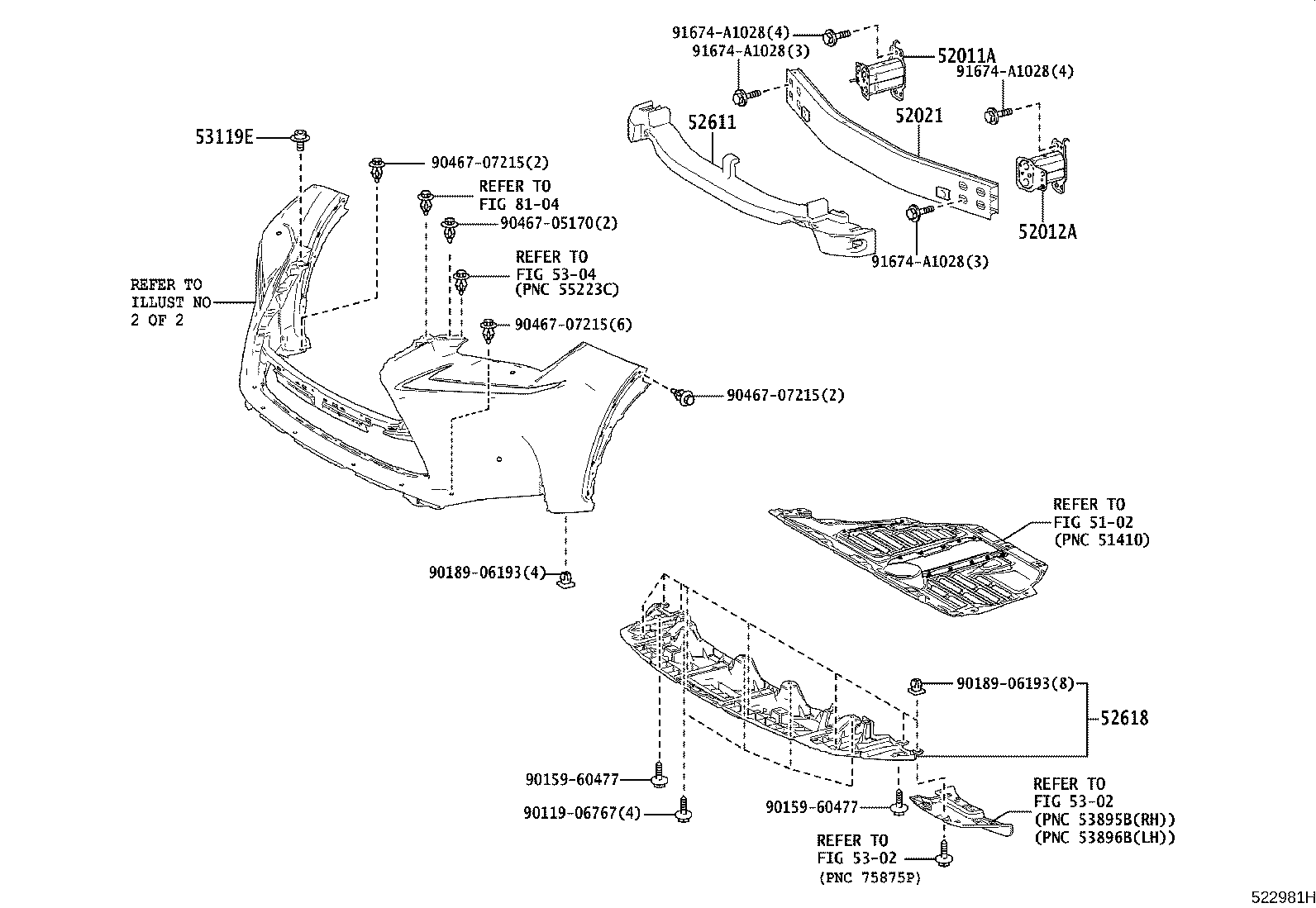 52127-78070 COVER, FRONT BUMPER HOLE, RH product image