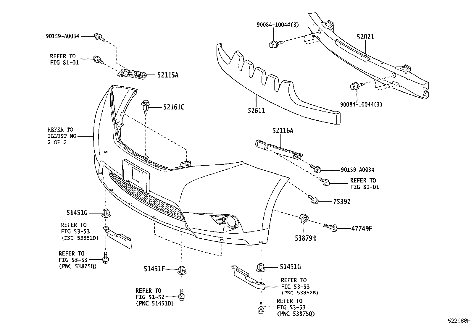 52040-08010 COVER, FRONT BUMPER HOLE, LH product image